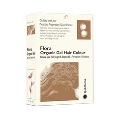 QH+ QuikHenna FLORA Organic Gel Double Use Hair Color- 70gm- 5G Light Golden Brown