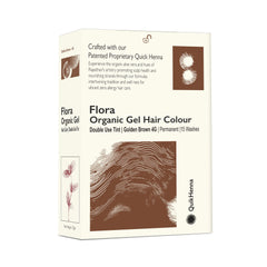 QH+ QuikHenna FLORA Organic Gel Double Use Hair Color- 70gm- 4G Golden Brown