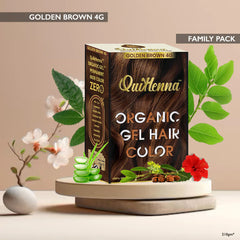 QuikHenna Organic Gel Hair Color 210 Gm - 4G Golden Brown