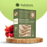 QH+ QuikHenna CHROMA Organic Gel 100% Pure Natural Zero Allergens Hair Color- 140gm- 4N Medium Brown