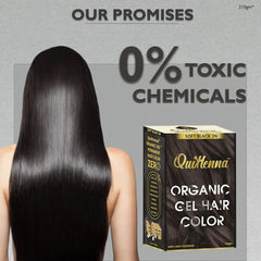 QuikHenna Organic Gel Hair Color 210 Gm - 2N Soft Black