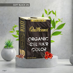 QuikHenna Organic Gel Hair Color 210 Gm - 2N Soft Black