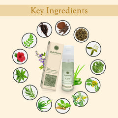 QH+ QuikHenna Herbal Hair Care Water – 100% Natural, Dermatologist Recommended, 13+ Herbs Extract Zero Allergy Formula