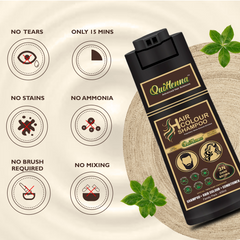 QH+ QuikHenna EVARA Organic Gel Hair Colour Shampoo- 400ml- 3N Dark Brown