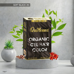 QuikHenna Organic Gel Hair Color 120 Gm - 2N Soft Black