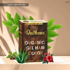 QuikHenna Organic Gel Hair Color 120 Gm - 5N Light Brown