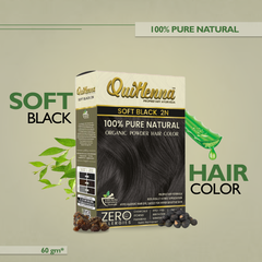 Quikhenna 100% Powder Organic Hair Color- 60 Gm- 2N Soft Black