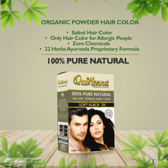 Quikhenna 100% Powder Organic Hair Color- 60 Gm- 2N Soft Black