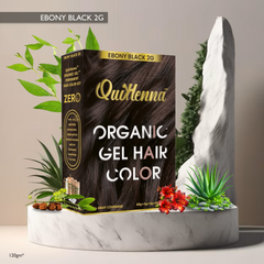 QuikHenna Organic Gel Hair Color 120 Gm - 2G Ebony Black
