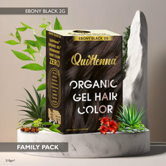 QuikHenna Organic Gel Hair Color 210 Gm - 2G Ebony Black