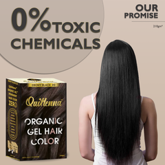 QuikHenna Organic Gel Hair Color 210 Gm - 2G Ebony Black
