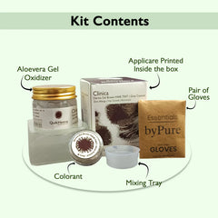 QH+ QuikHenna CLINICA Organic Gel Derma Brown Tint Hair Colour- 46gm- 0B Natural Grey Brown