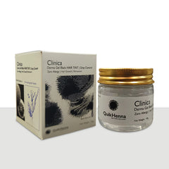 QH+ QuikHenna CLINICA Organic Gel Derma Black Tint Hair Colour- 46gm- 0N Natural Grey Black