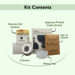 QH+ QuikHenna CLINICA Organic Gel Derma Black Tint Hair Colour- 46gm- 0N Natural Grey Black