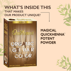 QuikHenna Organic Gel Hair Color 120 Gm - 7G Blonde