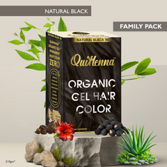 QuikHenna Organic Gel Hair Color 210 Gm - 1N Natural Black