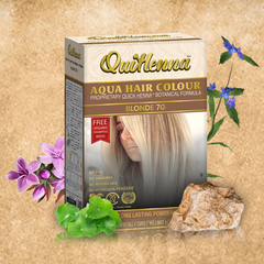 QuikHenna AQUA Powder Hair Color- 110gm- 7G Blonde