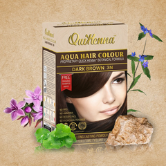 QuikHenna AQUA Powder Hair Color- 110gm- 3N Dark Brown