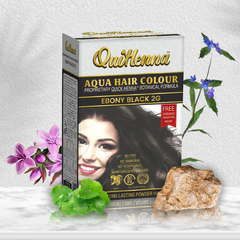 QuikHenna AQUA Powder Hair Color- 110gm- 2G Ebony Black