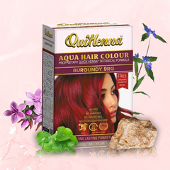 QuikHenna AQUA Powder Hair Color- 110gm- 9RG Burgundy