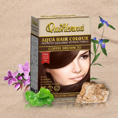 QuikHenna AQUA Powder Hair Color- 110gm- 3G Coffee Brown