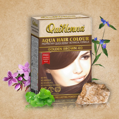 QuikHenna AQUA Powder Hair Color- 110gm- 4G Golden Brown