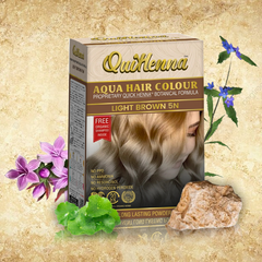 QuikHenna AQUA Powder Hair Color- 110gm- 5N Light Brown