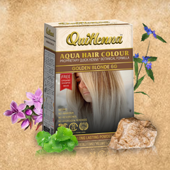 QuikHenna AQUA Powder Hair Color- 110gm- 6G Golden Blonde