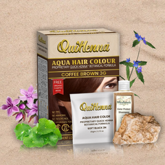 QuikHenna AQUA Powder Hair Color- 110gm- 3G Coffee Brown