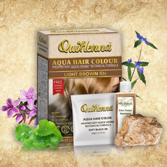 QuikHenna AQUA Powder Hair Color- 110gm- 5N Light Brown