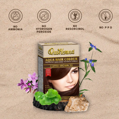 QuikHenna AQUA Powder Hair Color- 110gm- 3G Coffee Brown