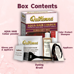 QuikHenna AQUA Powder Hair Color- 110gm- 9RG Burgundy