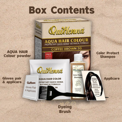 QuikHenna AQUA Powder Hair Color- 110gm- 3G Coffee Brown