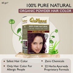 Quikhenna 100% Powder Organic Hair Color 60g - 9RG Burgundy