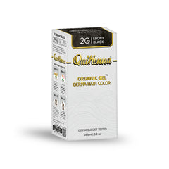 QH+ QuikHenna CLINICA Organic Gel Innovative Derma Hair Color 165gm- 2G Ebony Black (Pack of 2)