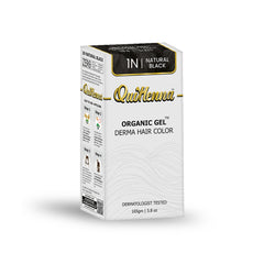 QH+ QuikHenna CLINICA Organic Gel Innovative Derma Hair Color 165gm- 1N Natural Black (Pack of 2)