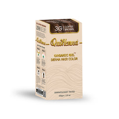 QH+ QuikHenna CLINICA Organic Gel Innovative Derma Hair Color 165gm- 3G Coffee Brown
