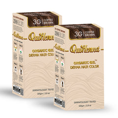QH+ QuikHenna CLINICA Organic Gel Innovative Derma Hair Color 165gm- 3G Coffee Brown (Pack of 2)