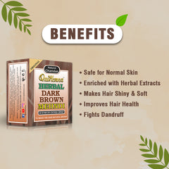 QuikHenna Herbal Mehndi- 65 Gm Dark Brown (Pack of 8)