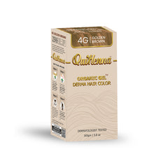 QH+ QuikHenna CLINICA Organic Gel Innovative Derma Hair Color 165gm- 4G Golden Brown (Pack of 2)