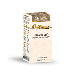 QH+ QuikHenna CLINICA Organic Gel Innovative Derma Hair Color 165gm- 5N Light Brown (Pack of 2)