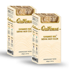 QH+ QuikHenna CLINICA Organic Gel Innovative Derma Hair Color 165gm- 6G Golden Blonde (Pack of 2)