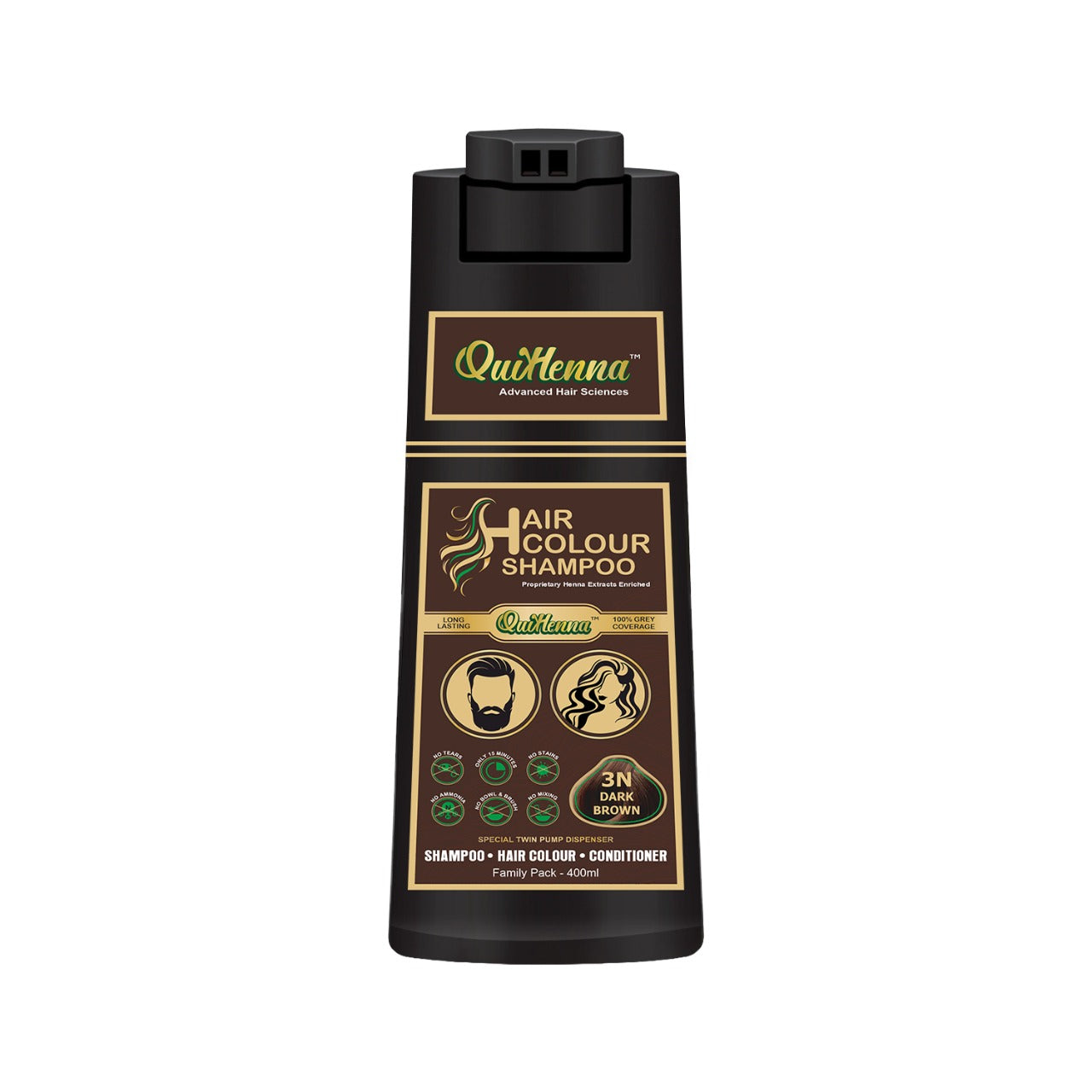QuikHenna Hair Colour Shampoo For Men and Women