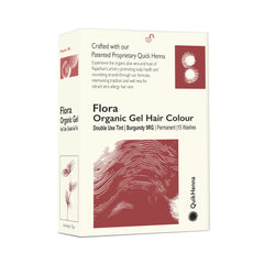 QH+ Quikhenna Flora Double Use Tint Organic Gel Hair Color –  Burgundy 9RG , Ammonia-Free, Long-Lasting, Organic & Vegan, Dual Application