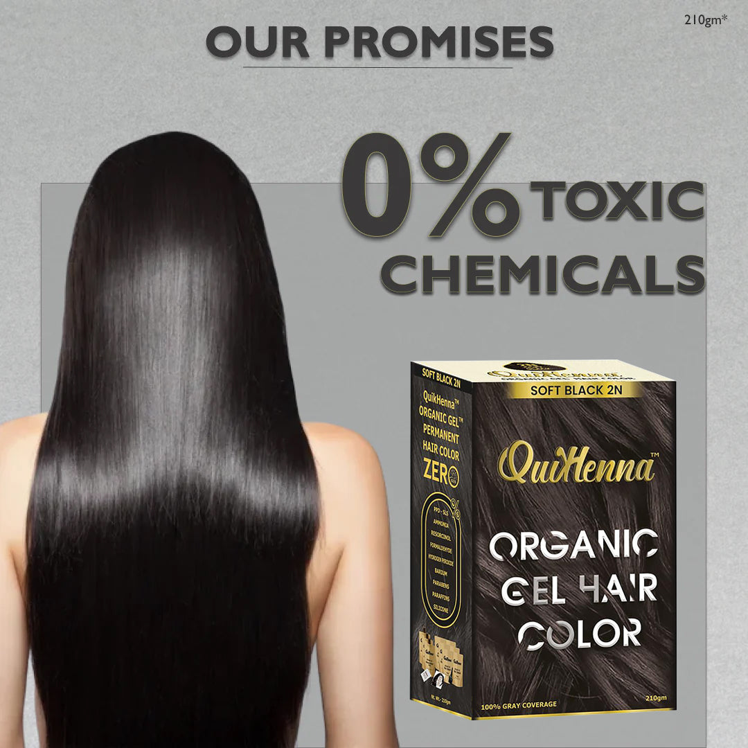 QuikHenna Natural Black Organic Gel Hair Color