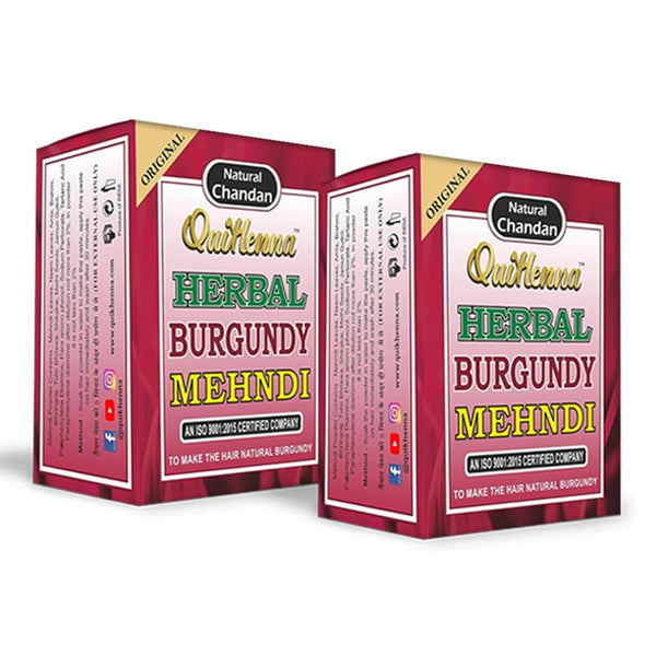QuikHenna Herbal Henna Mehndi 65gm - Natural Burgundy Hair Color