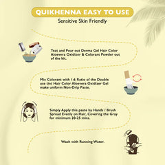 QH+ Quikhenna Flora Organic Gel Roots Touch up Hair Color Infused with Zero Allergy Magical Quick Henna Compund - 3N Dark Brown
