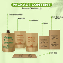 QH+ Quikhenna Flora Double Use Tint Organic Gel Hair Color –  Light Brown 5N , Ammonia-Free, Long-Lasting, Organic & Vegan, Dual Application