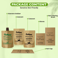 QH+ Quikhenna Flora Double Use Tint Organic Gel Hair Color –  Ebony Black 2G , Ammonia-Free, Long-Lasting, Organic & Vegan, Dual Application