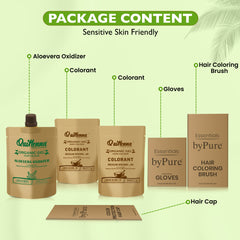QH+ Quikhenna Flora Double Use Tint Organic Gel Hair Color –  Medium Brown 4N , Ammonia-Free, Long-Lasting, Organic & Vegan, Dual Application